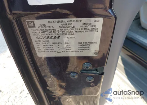 2008 Chevrolet Trailblazer Lt z USA, uszkodzony, nr VIN 1GNDS13S682235427